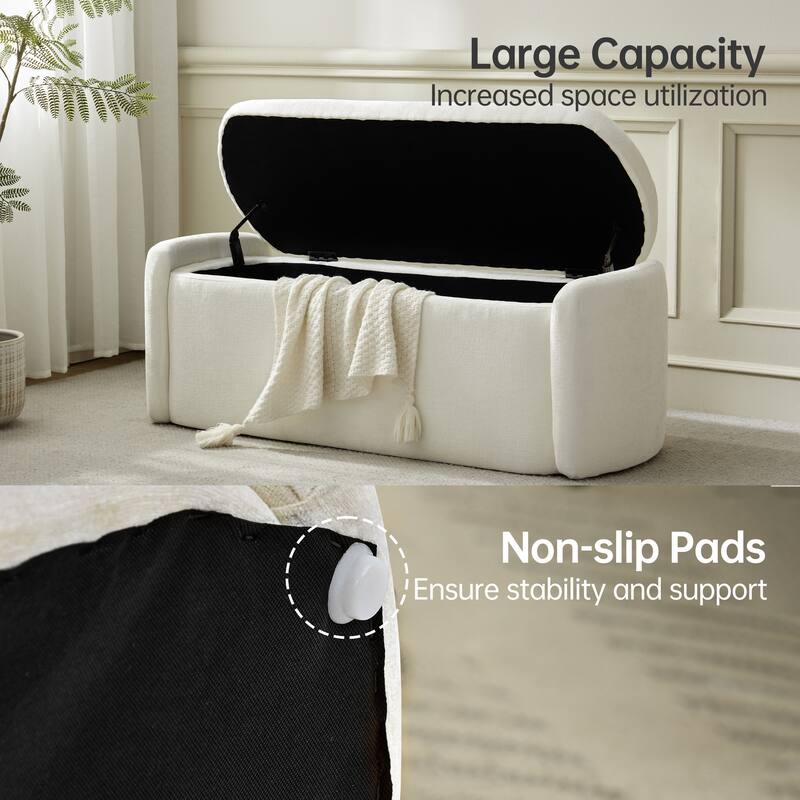 Bedroom Bench Storage Bench with Arms Ottoman entryway bench with storage End of Bed Bench, Entryway Bench