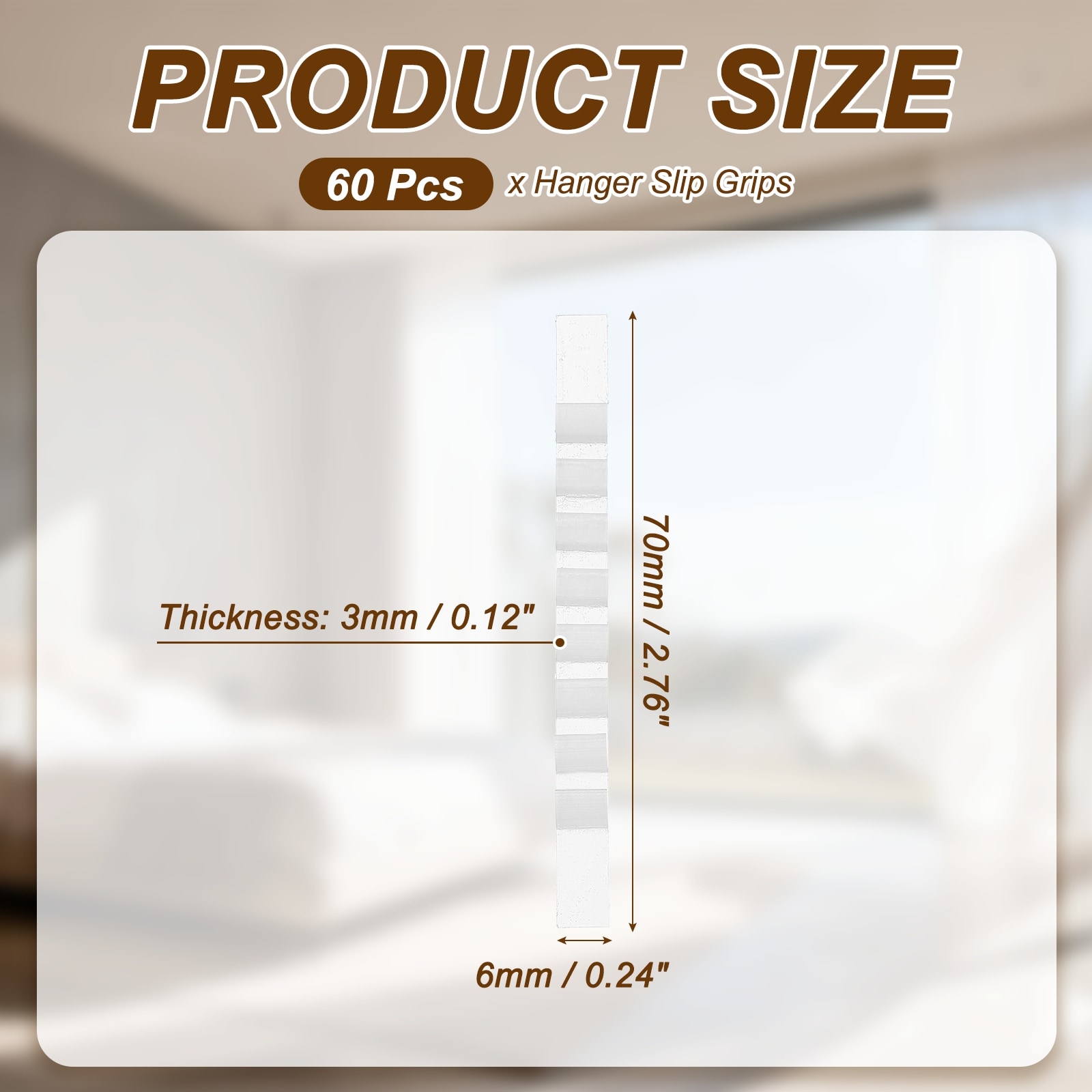 Clothes Hanger Grips Non-Slip Rubber Silicone Clothing Hanger Strips for Wood Plastic Home Stores Use Scale-Like Design