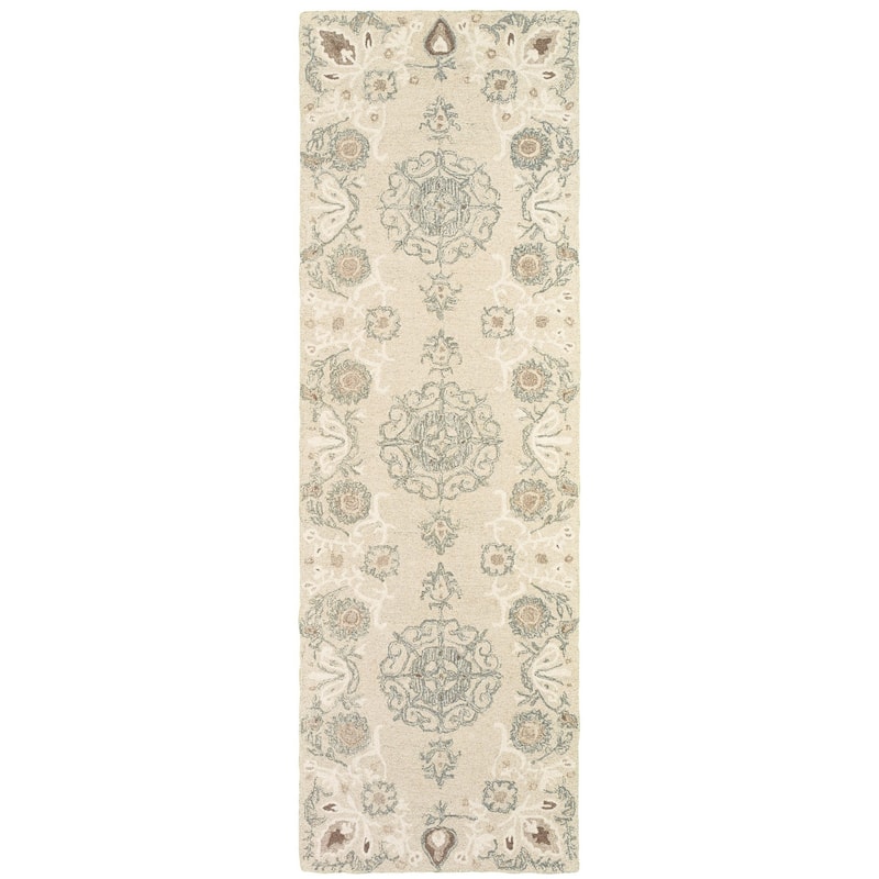 HomeRootsFloral Scandinavian Rectangle Area Rug