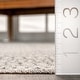 preview thumbnail 5 of 7, Nuloom Geometric Ivory Flatweave Sparkling Cotton Fringe Area Rug