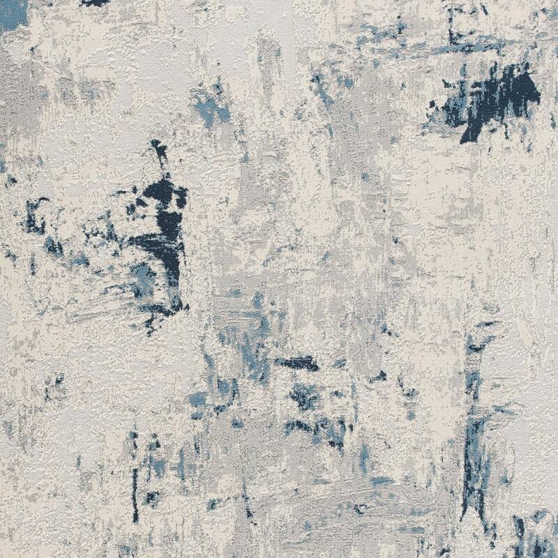 HomeRoots Abstract Contemporary Square Area Rug - 27.00 in. x 24.00 in. x 0.80 in.