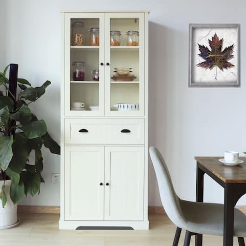 VEIKOUS 72 in. H Kitchen Storage Pantry Cabinet Closet with Doors and Adjustable Shelves