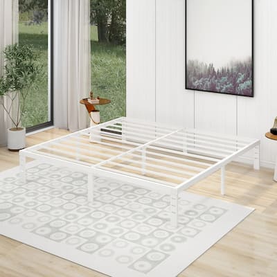 NNV 14" 3500 lbs Heavy Duty Bed Frame, Duty Steel Slat Metal Bed Frame