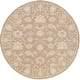 preview thumbnail 60 of 81, Handmade Nick Bordered Wool Area Rug 9'9" Round - Tan - Round