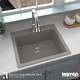 preview thumbnail 31 of 55, Karran Top Mount 25 in. Single Bowl Quartz Kitchen Sink