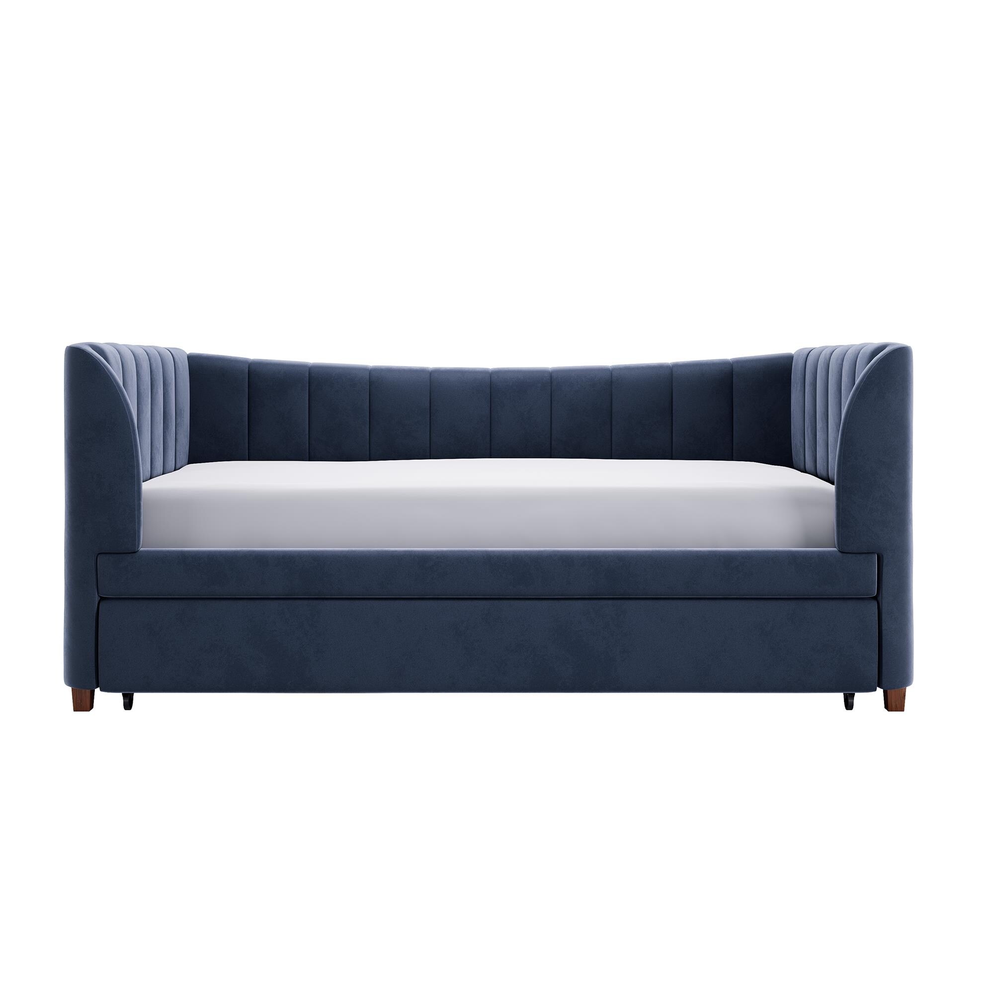 Little Seeds Valentina Upholstered Twin Daybed with Trundle On