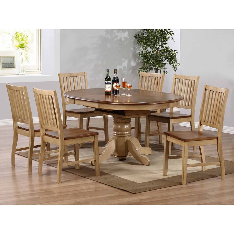 Slat Back Dining Chairs - Set of 2 - Modern Farmhouse Style Chairs
