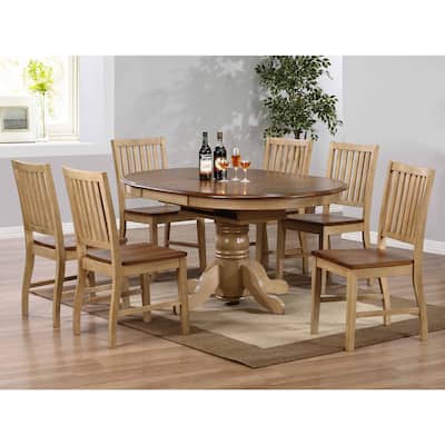 Slat Back Dining Chairs - Set of 2 - Modern Farmhouse Style Chairs