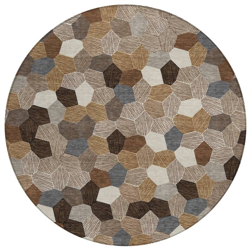 Machine Washable Indoor/ Outdoor Modern Loyd Chantille Rug