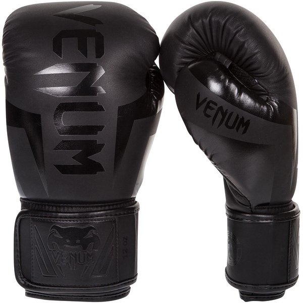 Venum Elite Skintex Leather Hook and Loop Training Boxing Gloves Khaki//Black