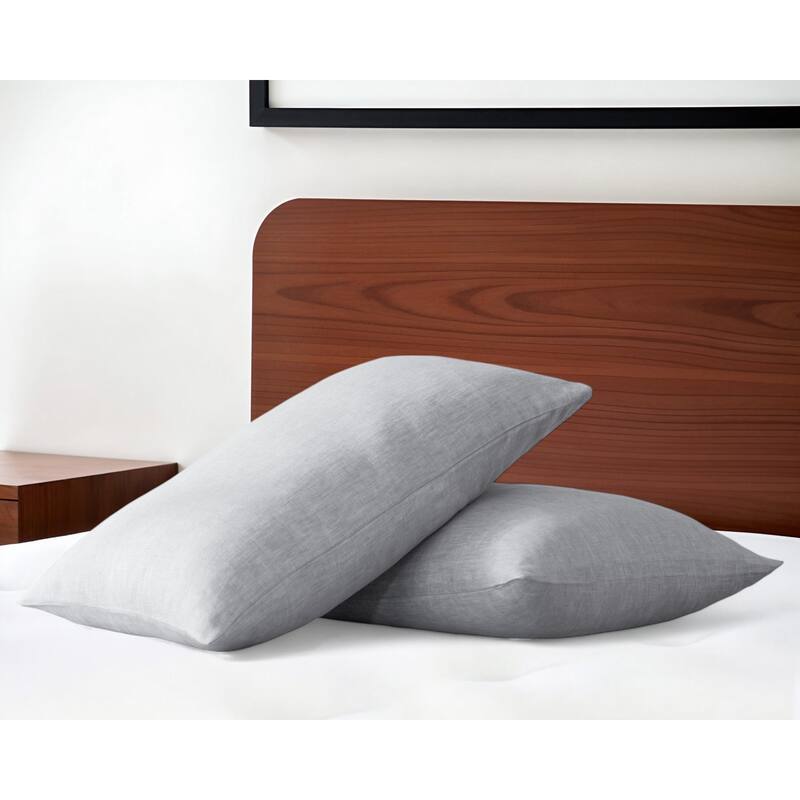 Set of Two Cloud Linen King Pillowcases - Cloud - King