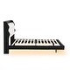 preview thumbnail 15 of 33, Classic Modern Style Full Size Platform Bed with Storage Headboard,Sturdy Wood Bed,LED Light Strips and USB Charging Design