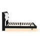 preview thumbnail 15 of 33, Full Size Platform Bed with LED Light Strips and Headboard Storage Space