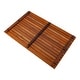preview thumbnail 3 of 3, Nordic Style Oiled Teak Shower Mat 31.4" x 19.6" Wide End Slat