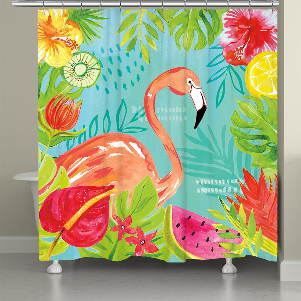 Tutti Fruity Flamingo Shower Curtain