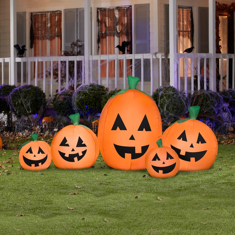 National Tree Company Halloween Airblown Inflatable Pumpkin Patch, 7 Feet