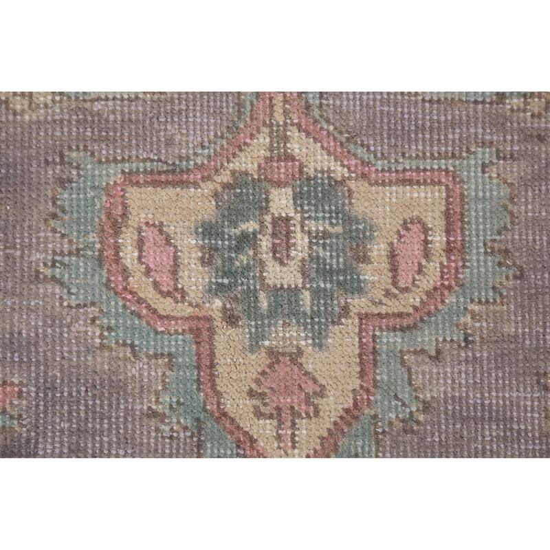 Gray Tabriz Persian Vintage Area Rug Handmade Wool Carpet - 6'8" x 9'7"