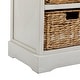 preview thumbnail 83 of 87, Cream, Teal, White or Brown Wood 2 Baskets and 1 Drawer Storage Unit - 16 x 13 x 28