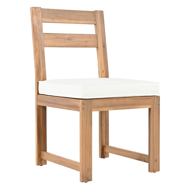 Outdoor Patio 7 Piece Rectangular Dining Table Set with 2 Armchairs, 4 Side Chairs, Parasol Hole, Removable Cushions