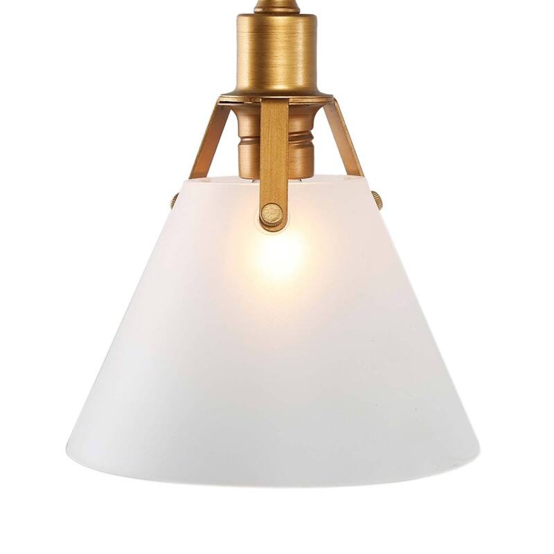 Modern 3-Light Glass Linear Chandeliers Antique Gold Islands Lights - L31.5" x W6" x H12"