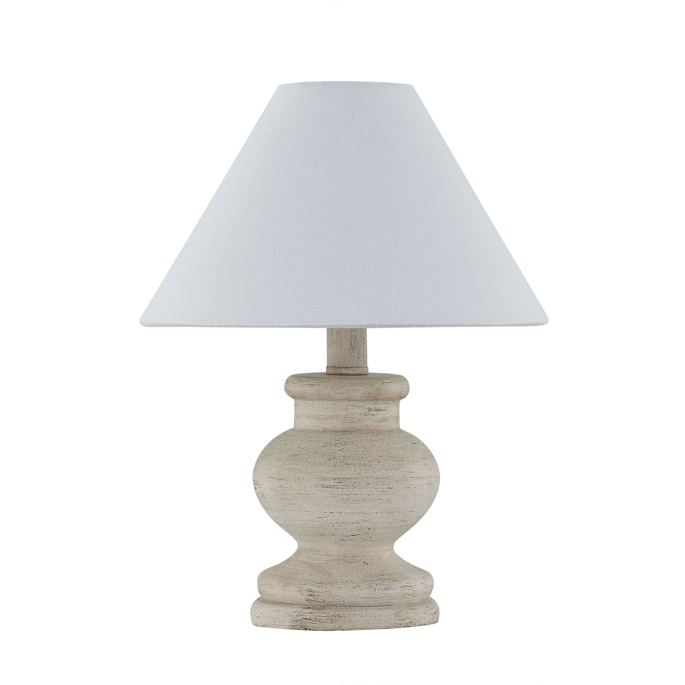 Amos 12" Mini Lamp with Linen Shade, Beige (Set of 2)