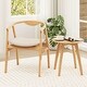 preview thumbnail 5 of 8, Gymax Set of 2 Leisure Bamboo Armchair Accent Chair w/ Curved Back &