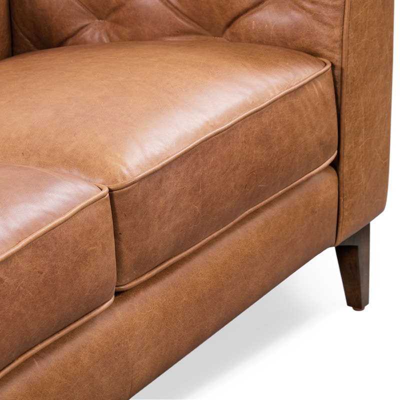 Poly & Bark Essex 89" Sofa - Full Grain Genuine Italian Leather