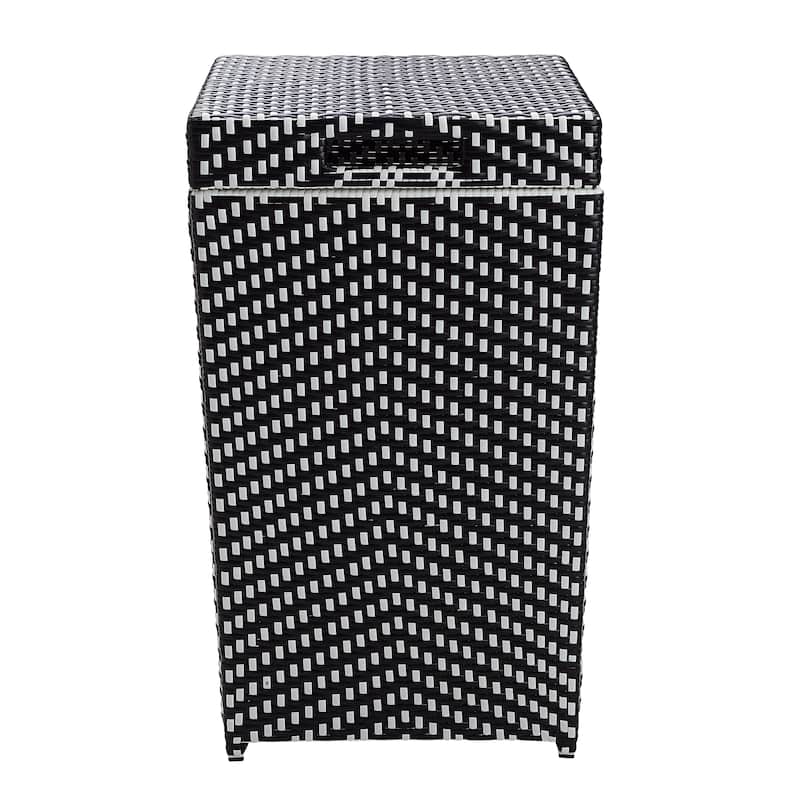Courtnie Contemporary Wicker Outdoor Poolside Towel Hamper by Furniture of America