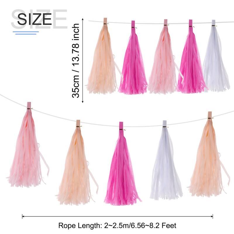 20Pcs Tassel Garland Banner with Rope