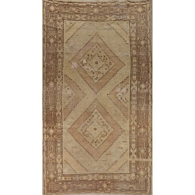 Pre-1900 Antique Vegetable Dye Khotan Rug Hand-Knotted Wool Carpet - 5'7"x 10'7"