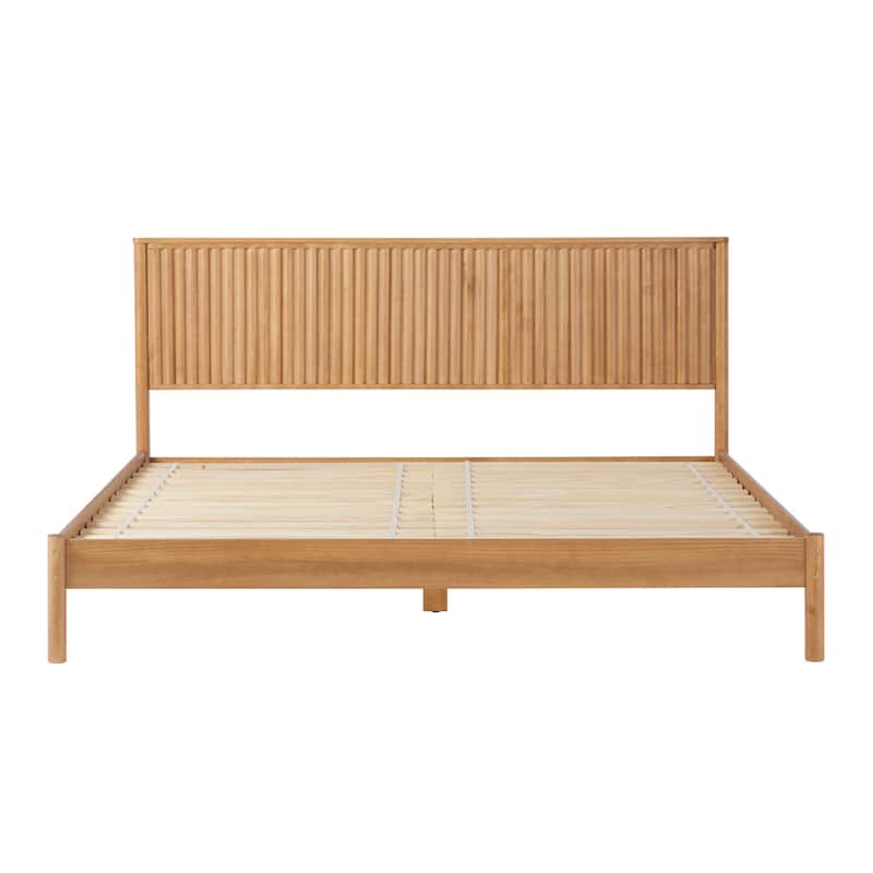 Middlebrook Designs Transitional Solid Wood Reeded King Bed