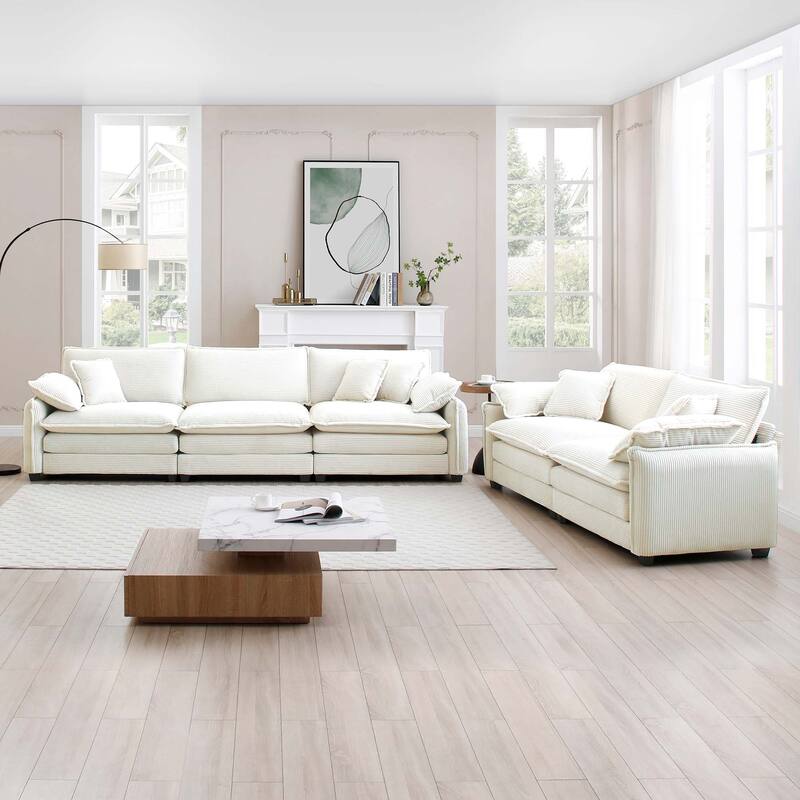 3+2 Seater Flexible Combinations Sofa Set with Pillows