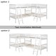 preview thumbnail 6 of 8, Twin Size L-Shaped Bunk Bed with Ladder, Can Be Separated Into Two L-Shaped Beds, Maximized space, 4 Beds Into One, White