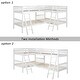 preview thumbnail 4 of 13, Twin Size L-Shaped Bunk Bed with Ladder, Slatted Wood Design for 4, Full-Length Guardrail for Kids Teens