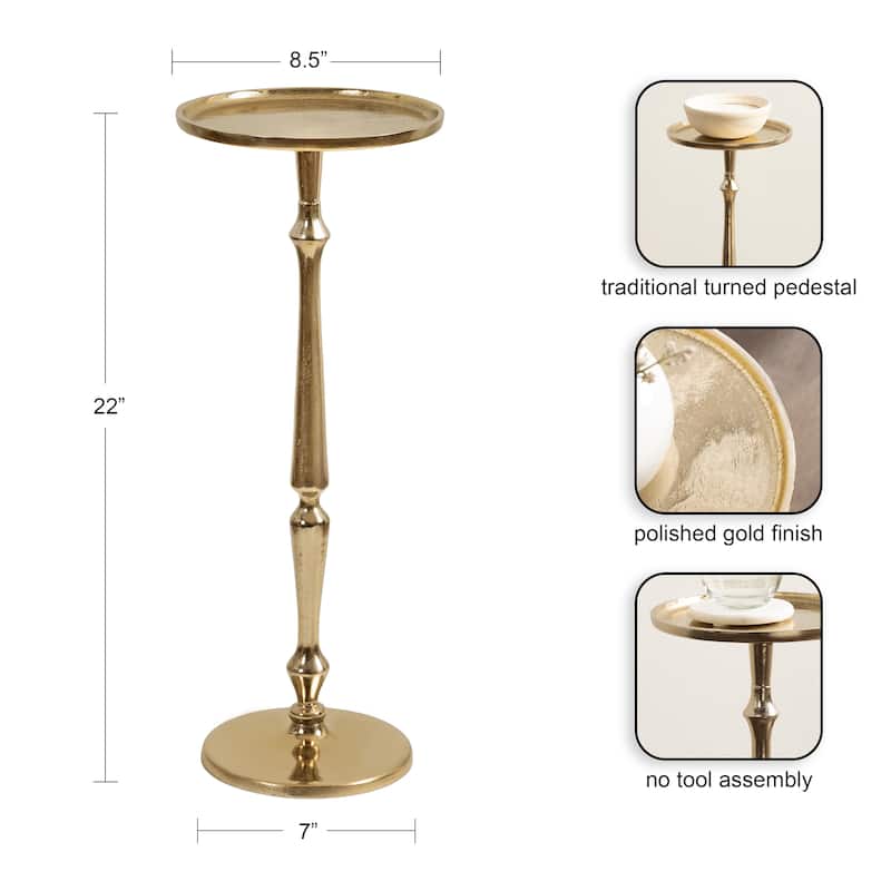 Kate and Laurel Carling Metal Pedestal Table and Plant Stand