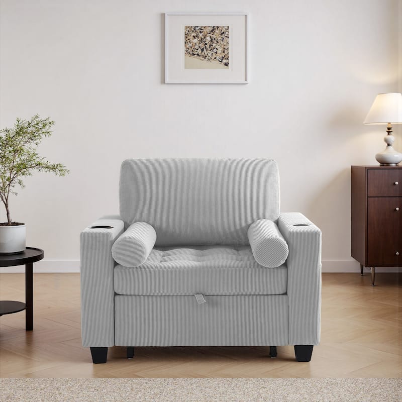 3-in-1 Adjustable Sleeper Sofa Bed Convertible Chair for Living Room