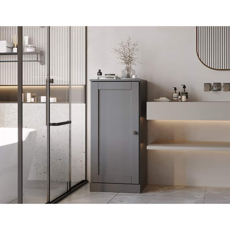 Palace Imports 100% Solid Wood 16.5" Bathroom Storage Cabinet with Shaker Door and Adjustable Shelves