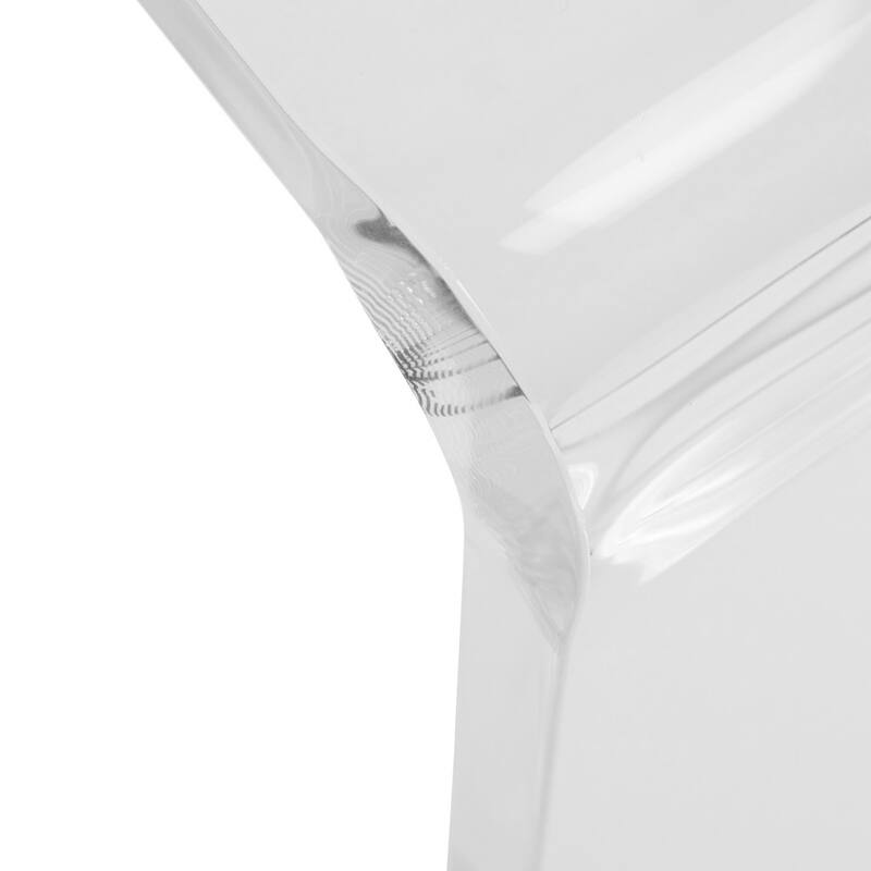 HomeRoots 18" Clear Acrylic End Table - 18.71