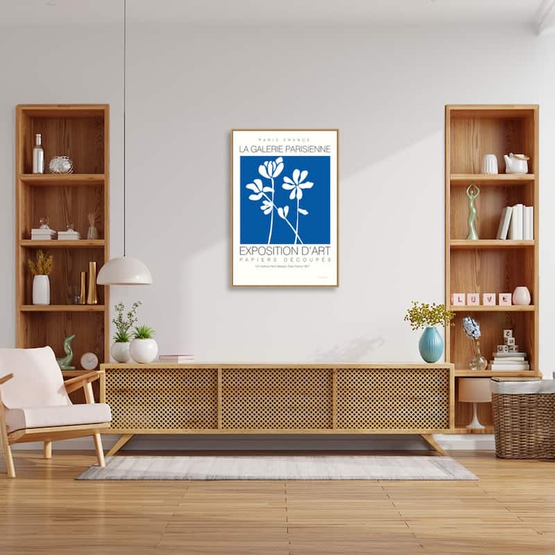 Fleurs de Matisse II by Mercedes Lopez Charro Framed Canvas Wall Art Print - Sylvie Maple