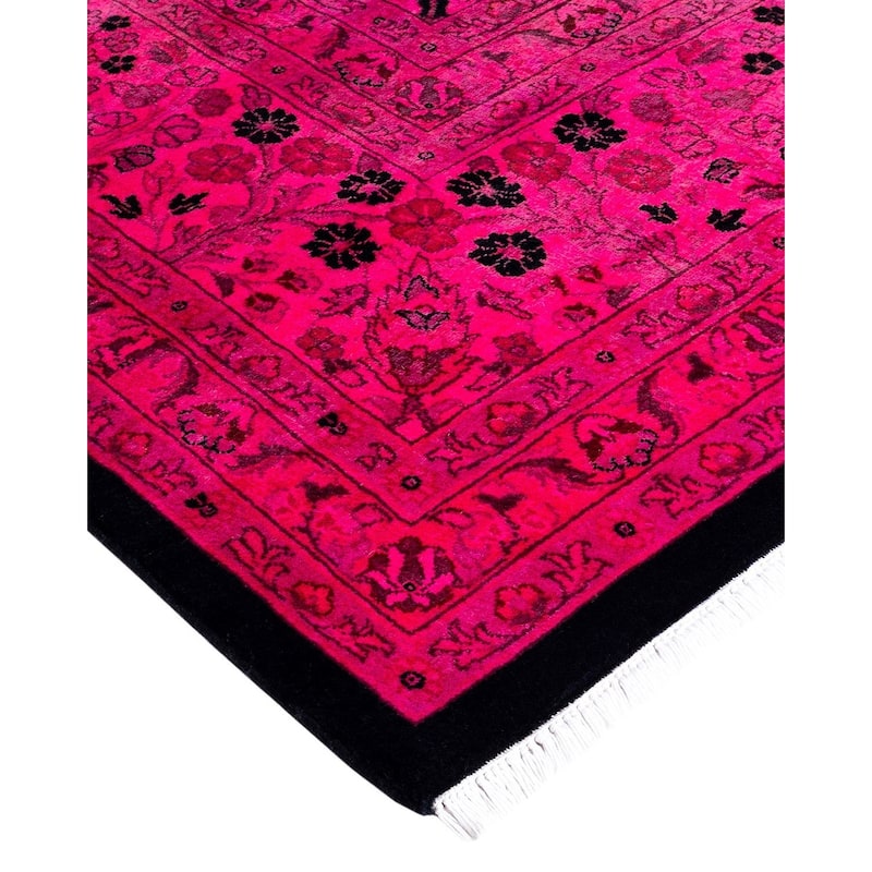 Overdyed, One-of-a-Kind Hand-Knotted Area Rug - Pink - 8' 2" x 10' 1"