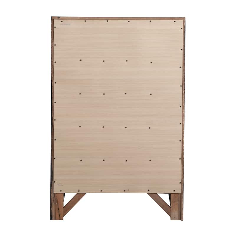 5-Drawer Wooden Bedroom Chest - 48" - Brown