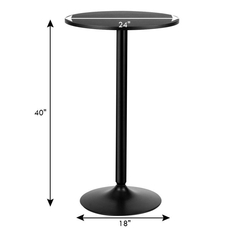Contemporary 24 Inch Round Cocktail Table Stylish Metal Base and