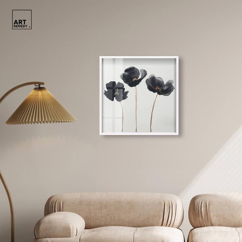 Nocturnal Flowers II Shadowbox by Art Remedy