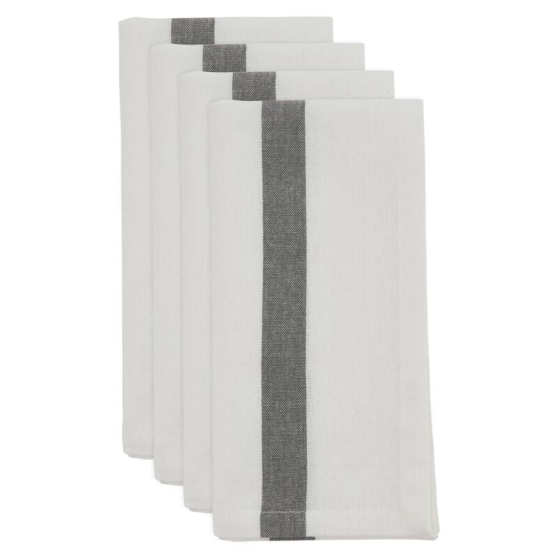 Table Napkins With Banded Design (Set of 4)