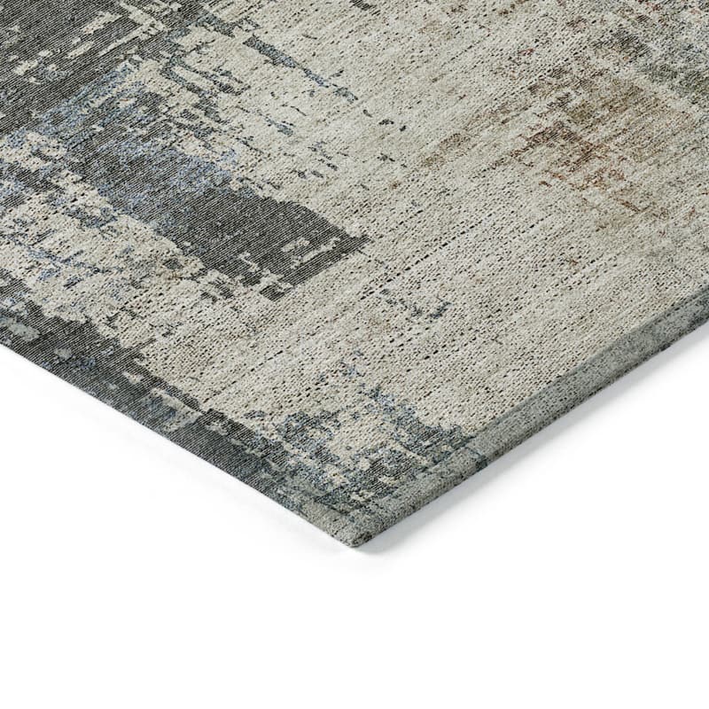 HomeRoots Abstract Transitional Rectangle Outdoor Rug