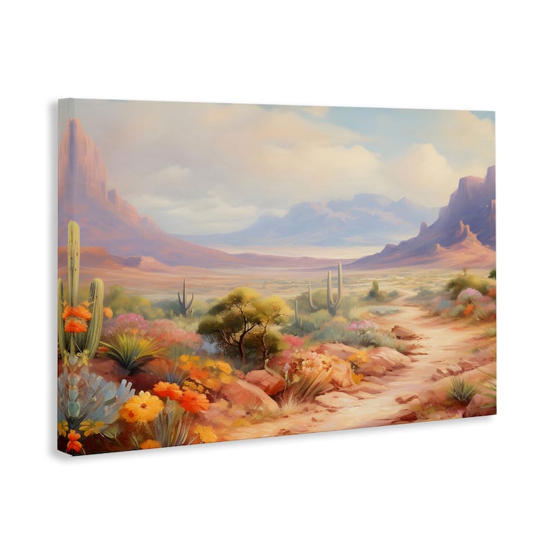 Stupell Flower Lined Desert Path Canvas Wall Art Design By Franklyn Gregory
