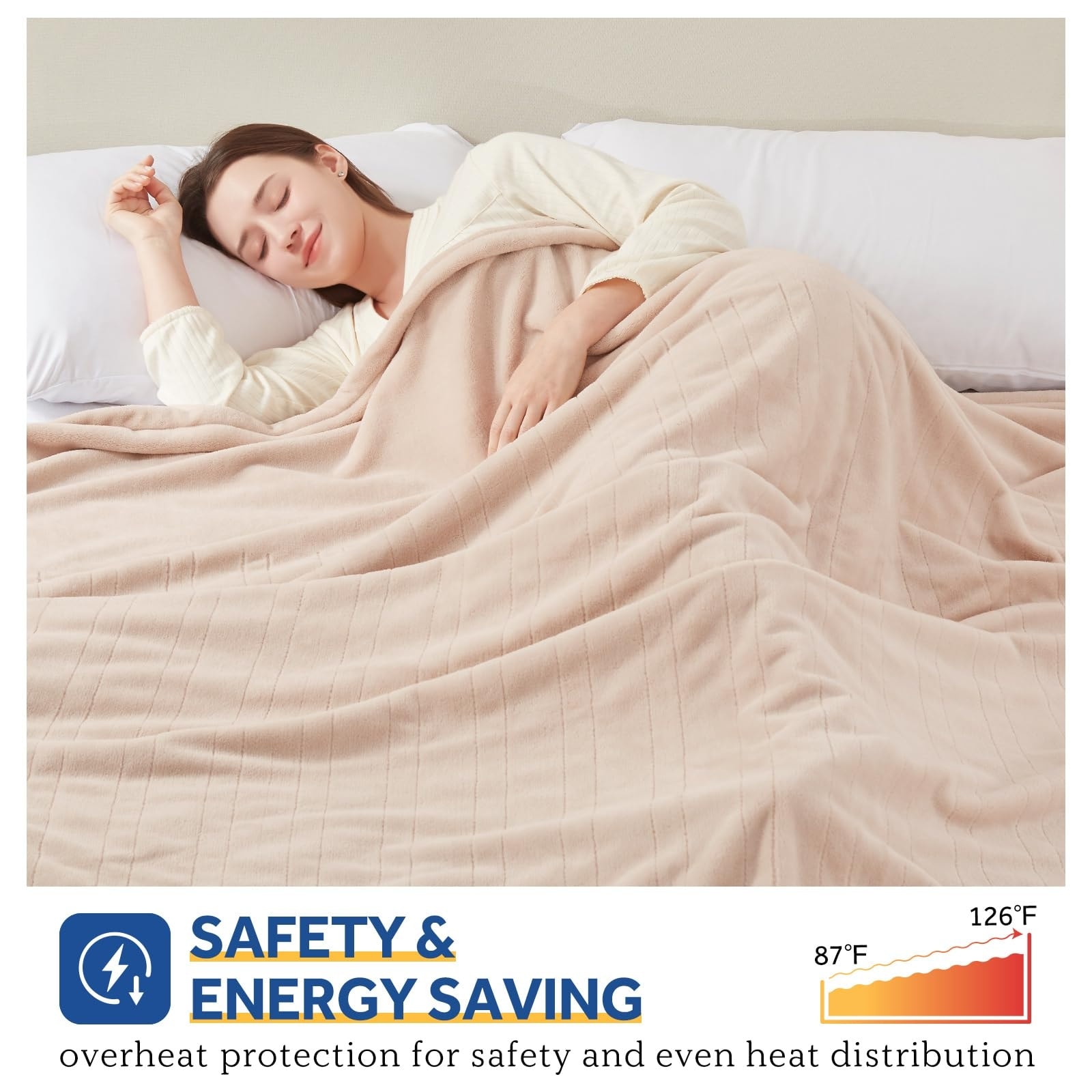 Degrees of Comfort Electric Blanket Queen Size, Heated Blankets with Dual C $45 XL Twin Degrees of Comfort brand Electric Blanket