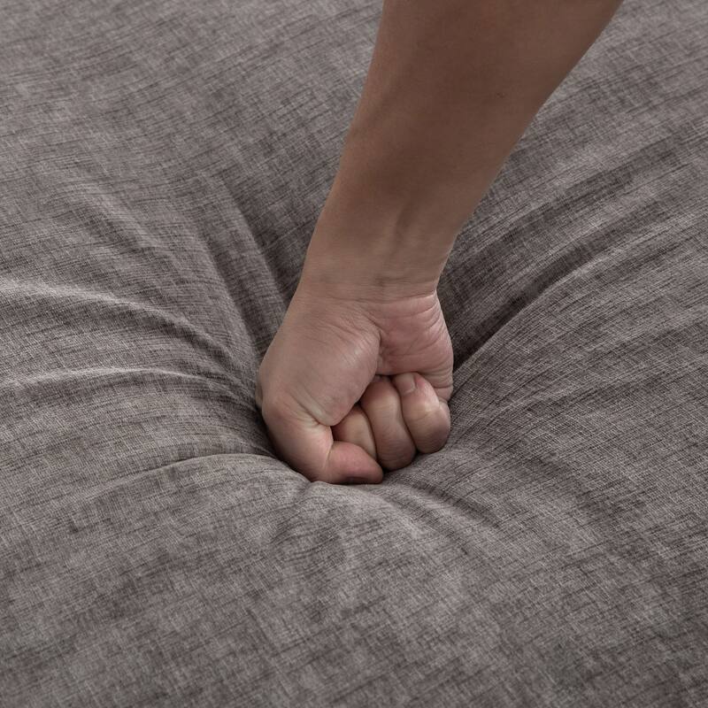 90.6''W Chenille End of Bed Bench With 2 Bolster Pillows,Chaise Lounge,Entryways Bench