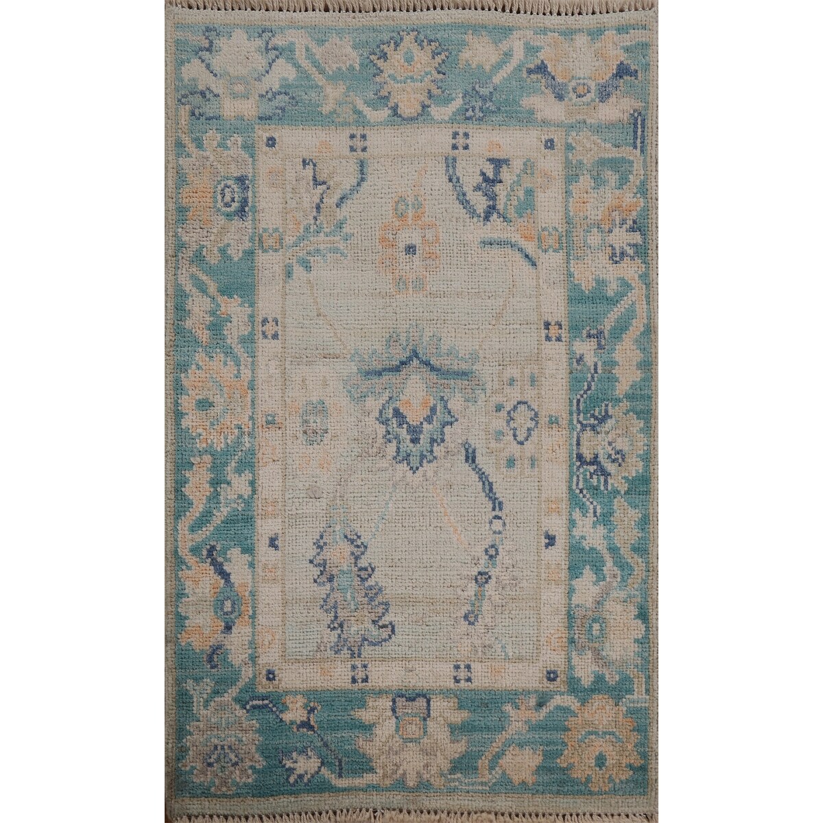 3'2'' x 6'5'' Floral Vintage Rug,Anatolian Wool Rug,Living Room Rug,Oushak Area Rug,Kids Room Rug,Kitchen Rug,Bohemian Rug,Antique Rug,Rugs