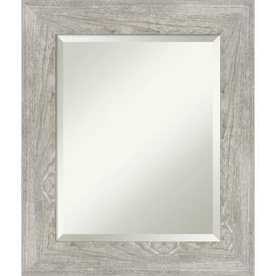 Beveled Wall Mirror - Dove Greywash Frame - Dove Greywash